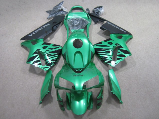 Affordable 2007-2008 Green Black Honda CBR600RR Motorcycle Fairings Kit
