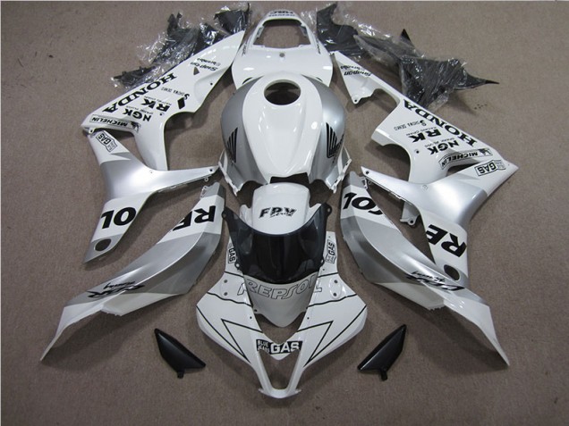 Affordable 2007-2008 Silver Repsol Honda CBR600RR Bike Fairings