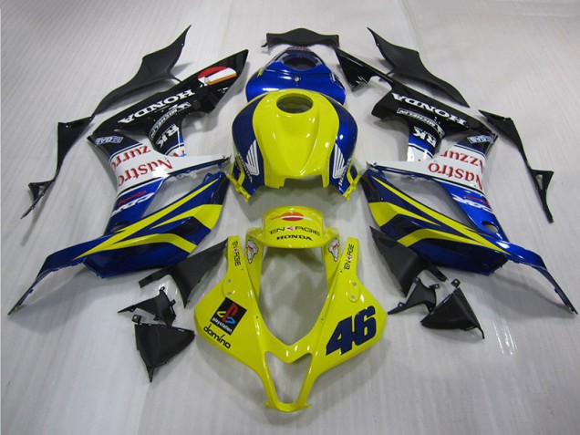 Affordable 2007-2008 Yellow Blue 46 Honda CBR600RR Motorbike Fairing Affordable 2007-2008 Yellow Blue 46 Honda CBR600RR Motorbike Fairing