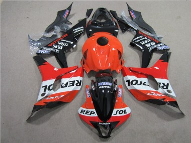 Affordable 2007-2008 Orange Black Repsol Honda CBR600RR Bike Fairing Kit