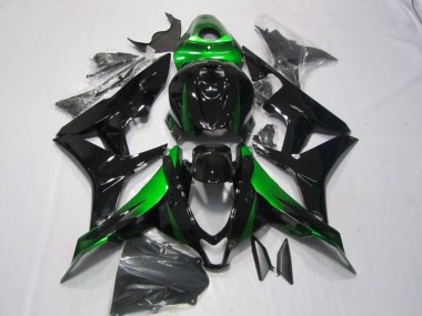 Affordable 2007-2008 Black Green Honda CBR600RR Motorcycle Replacement Fairings