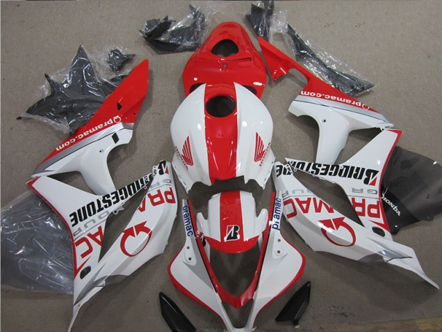 Affordable 2007-2008 Red White Honda CBR600RR Motor Fairings