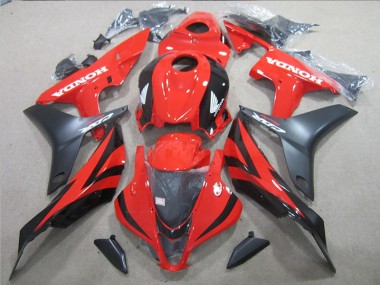 Affordable 2007-2008 Black Red Honda CBR600RR Motorbike Fairings
