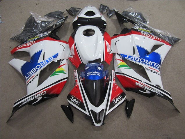 Affordable 2009-2012 Blue White EUROBET Lee Honda CBR600RR Motorcycle Fairing Affordable 2009-2012 Blue White EUROBET Lee Honda CBR600RR Motorcycle Fairing