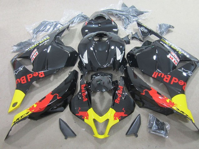 Affordable 2009-2012 Black Red Bull Honda CBR600RR Replacement Motorcycle Fairing Kits