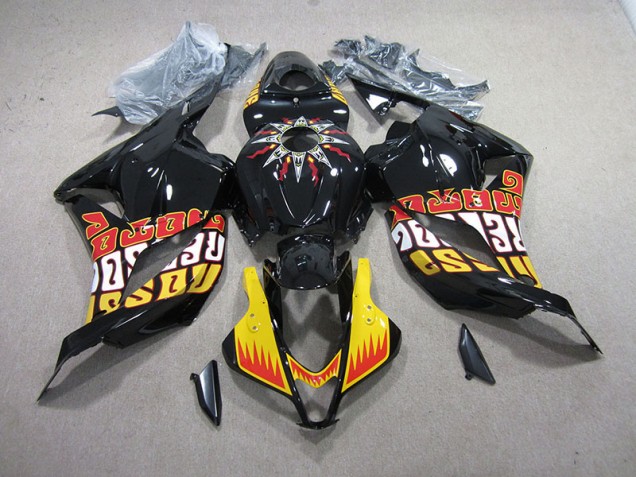 Affordable 2009-2012 Black Yellow Honda CBR600RR Motorcycle Fairing