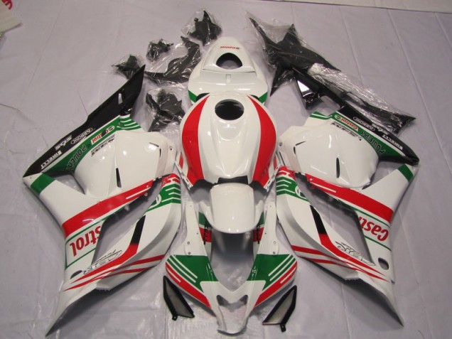 Affordable 2009-2012 White Green Red Honda CBR600RR Bike Fairings Affordable 2009-2012 White Green Red Honda CBR600RR Bike Fairings