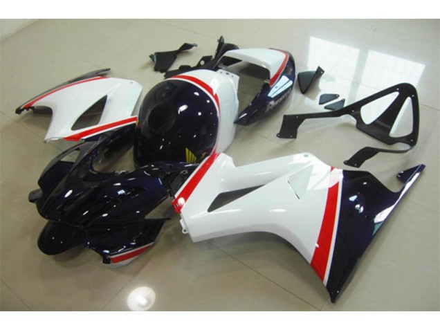 Affordable 2002-2013 White Blue Honda VFR800 Replacement Motorcycle Fairings