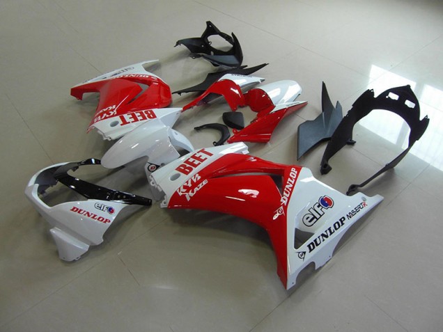 Affordable 2008-2012 Red White BEET Kawasaki ZX250R Motor Fairings