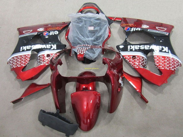 Affordable 2000-2002 Red Kawasaki ZX6R Bike Fairing