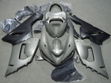 Affordable 2005-2006 Grey Black Kawasaki ZX6R Motorcycle Bodywork