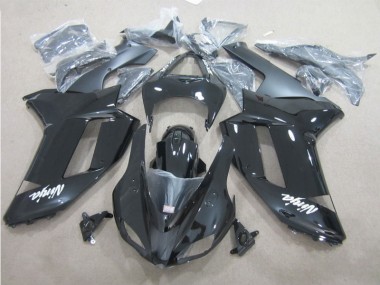 Affordable 2007-2008 Black White Kawasaki ZX6R Motor Bike Fairings