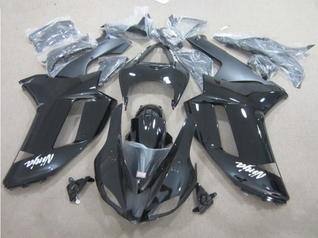 Affordable 2007-2008 Black White Kawasaki ZX6R Motor Bike Fairings Affordable 2007-2008 Black White Kawasaki ZX6R Motor Bike Fairings