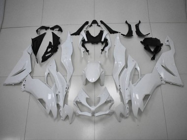 Affordable 2019-2023 White Kawasaki ZX6R Motorcycle Replacement Fairings