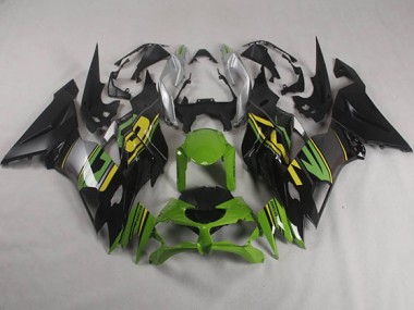 Affordable 2019-2023 Black Green Kawasaki ZX6R Motorcyle Fairings