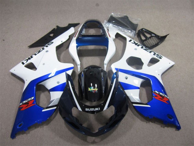Affordable 2000-2002 Blue White Suzuki GSXR1000 Motorbike Fairings Affordable 2000-2002 Blue White Suzuki GSXR1000 Motorbike Fairings
