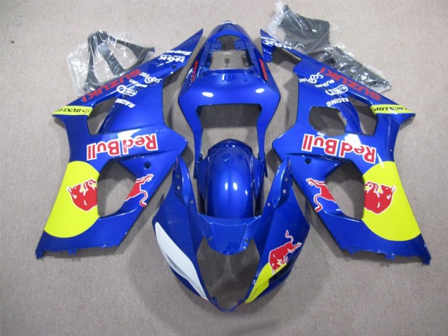 Affordable 2003-2004 Blue Red Bull Suzuki GSXR1000 Replacement Motorcycle Fairings Affordable 2003-2004 Blue Red Bull Suzuki GSXR1000 Replacement Motorcycle Fairings