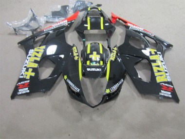Affordable 2003-2004 Black Rizla Suzuki GSXR1000 Motorbike Fairing Kits