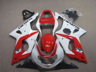 Affordable 2003-2004 Red White Suzuki GSXR1000 Motorcyle Fairings
