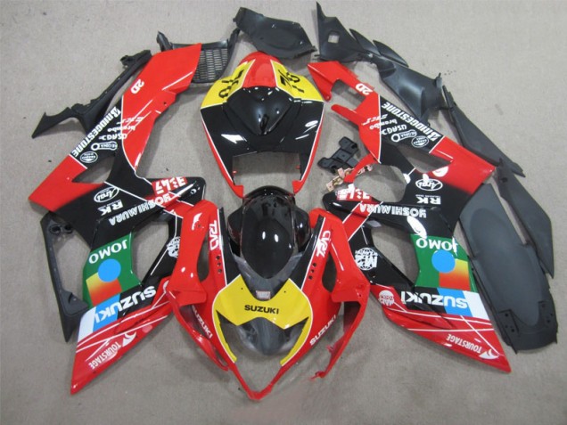 Affordable 2005-2006 Black Red Yellow Suzuki GSXR1000 Bike Fairings Affordable 2005-2006 Black Red Yellow Suzuki GSXR1000 Bike Fairings