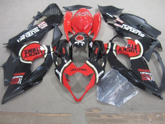Affordable 2005-2006 Black Lucky Strike Red Motul Suzuki GSXR1000 Motorbike Fairing Affordable 2005-2006 Black Lucky Strike Red Motul Suzuki GSXR1000 Motorbike Fairing