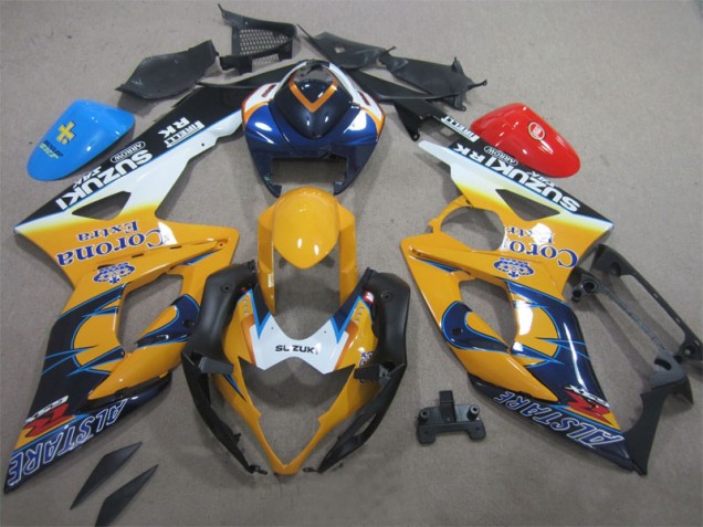 Affordable 2005-2006 Yellow Blue Corona Extra Suzuki GSXR1000 Moto Fairings Affordable 2005-2006 Yellow Blue Corona Extra Suzuki GSXR1000 Moto Fairings