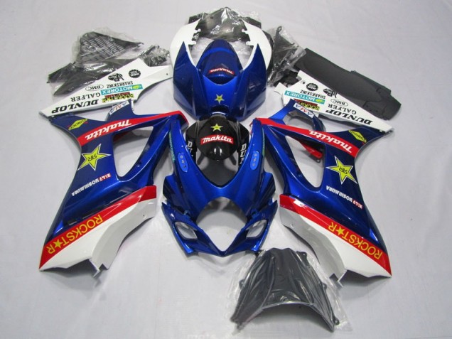 Affordable 2007-2008 Blue Red Rockstar Suzuki GSXR1000 Motorbike Fairing Kits Affordable 2007-2008 Blue Red Rockstar Suzuki GSXR1000 Motorbike Fairing Kits