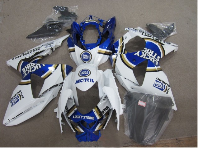 Affordable 2009-2016 White Lucky Strike Blue Motul Suzuki GSXR1000 Motorcylce Fairings Affordable 2009-2016 White Lucky Strike Blue Motul Suzuki GSXR1000 Motorcylce Fairings