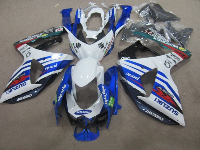 Affordable 2009-2016 White Blue Samsung Suzuki GSXR1000 Motorbike Fairings Affordable 2009-2016 White Blue Samsung Suzuki GSXR1000 Motorbike Fairings