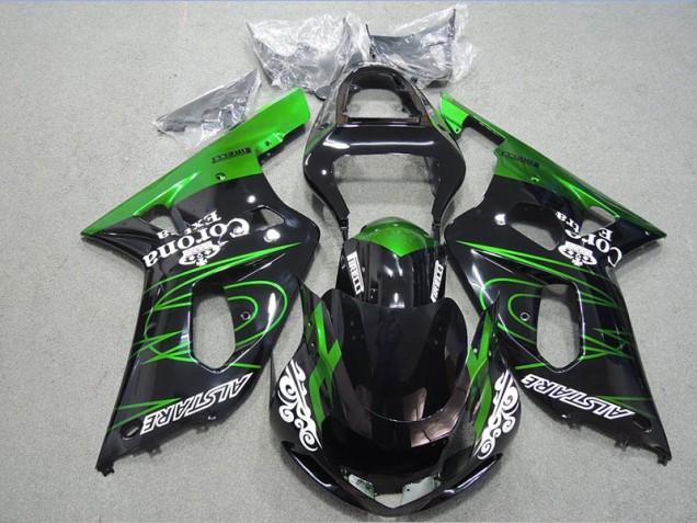 Affordable 2001-2003 Black Green Corona Extra Suzuki GSXR600 Motorcycle Fairing Kits Affordable 2001-2003 Black Green Corona Extra Suzuki GSXR600 Motorcycle Fairing Kits
