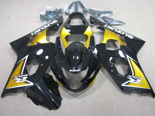 Affordable 2004-2005 Black Yellow Suzuki GSXR600 Motorcycle Replacement Fairings Affordable 2004-2005 Black Yellow Suzuki GSXR600 Motorcycle Replacement Fairings