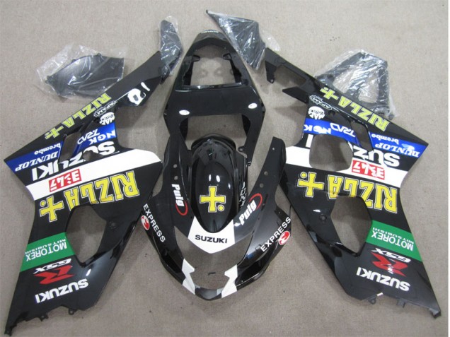 Affordable 2004-2005 Black Yellow Rizla Suzuki GSXR600 Moto Fairings Affordable 2004-2005 Black Yellow Rizla Suzuki GSXR600 Moto Fairings