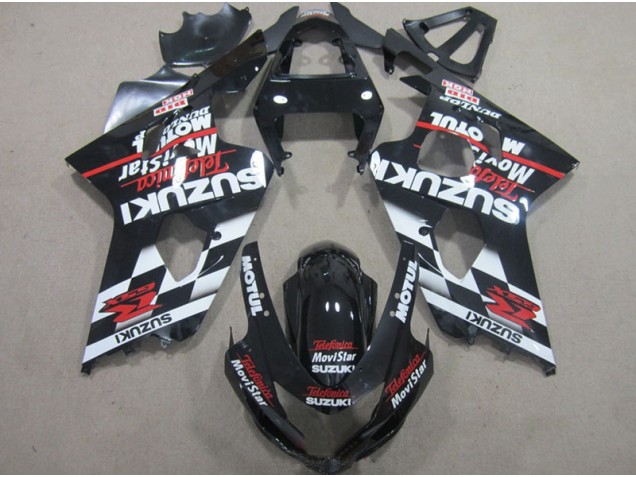 Affordable 2004-2005 Black Red Telefumia Movistar Suzuki GSXR600 Motorbike Fairing Affordable 2004-2005 Black Red Telefumia Movistar Suzuki GSXR600 Motorbike Fairing
