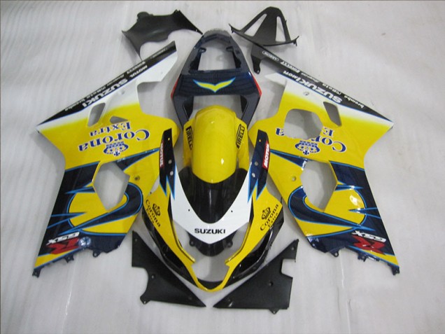 Affordable 2004-2005 Yellow Blue Corona Extra Suzuki GSXR600 Bike Fairing Affordable 2004-2005 Yellow Blue Corona Extra Suzuki GSXR600 Bike Fairing