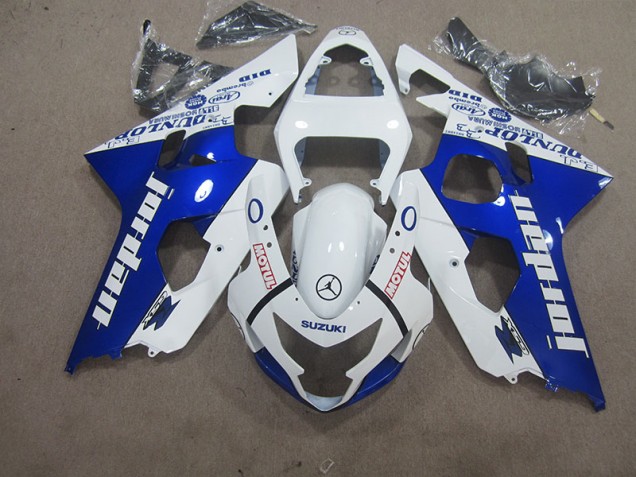 Affordable 2004-2005 White Blue Motul Suzuki GSXR600 Motorbike Fairing Affordable 2004-2005 White Blue Motul Suzuki GSXR600 Motorbike Fairing