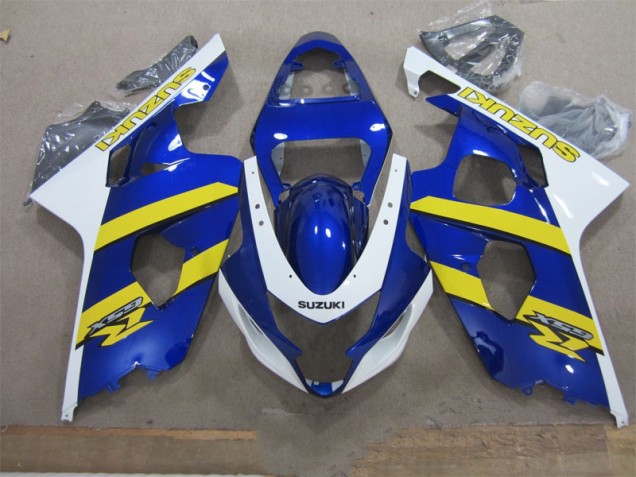 Affordable 2004-2005 Blue White Yellow Suzuki GSXR600 Replacement Motorcycle Fairings Affordable 2004-2005 Blue White Yellow Suzuki GSXR600 Replacement Motorcycle Fairings