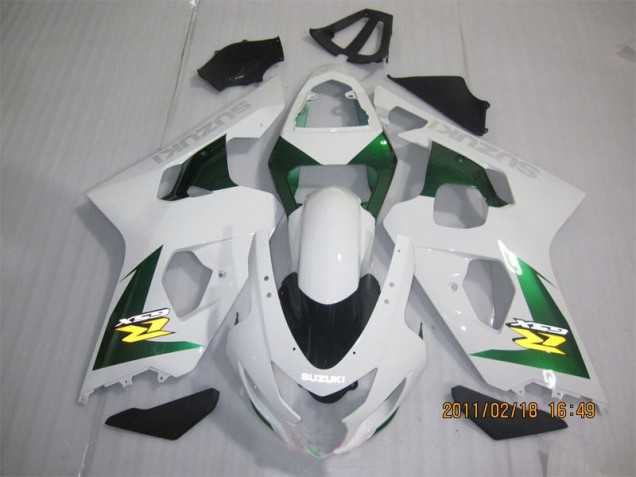 Affordable 2004-2005 White Green Suzuki GSXR600 Motorbike Fairing Kits Affordable 2004-2005 White Green Suzuki GSXR600 Motorbike Fairing Kits