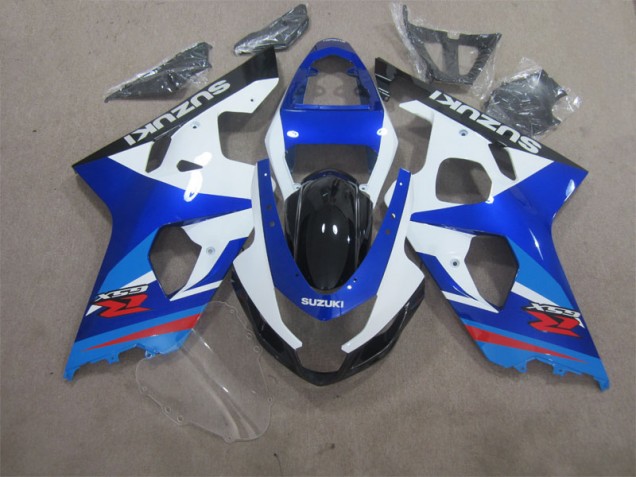 Affordable 2004-2005 Blue White Suzuki GSXR600 Motorcycle Fairings Kits Affordable 2004-2005 Blue White Suzuki GSXR600 Motorcycle Fairings Kits