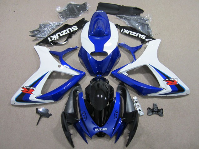 Affordable 2006-2007 Blue White Suzuki GSXR600 Motorbike Fairings