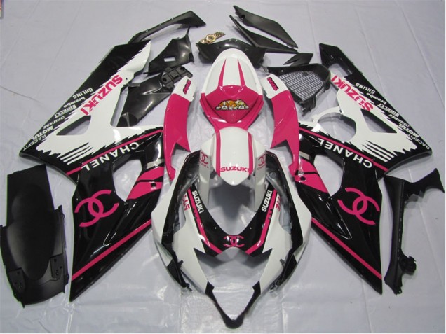 Affordable 2006-2007 Pink Chanel Suzuki GSXR600 Bike Fairings Affordable 2006-2007 Pink Chanel Suzuki GSXR600 Bike Fairings