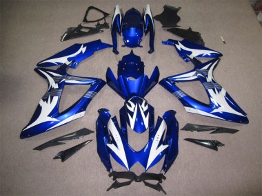 Affordable 2008-2010 Blue White Suzuki GSXR600 Motorcycle Bodywork