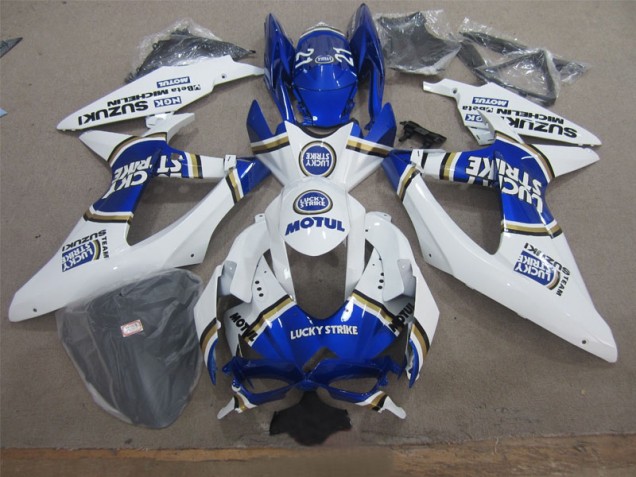 Affordable 2008-2010 White Lucky Strike Blue Motul Suzuki GSXR600 Motor Fairings Affordable 2008-2010 White Lucky Strike Blue Motul Suzuki GSXR600 Motor Fairings