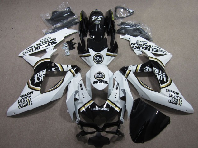 Affordable 2008-2010 White Lucky Strike Black Motul Suzuki GSXR600 Motorbike Fairings Affordable 2008-2010 White Lucky Strike Black Motul Suzuki GSXR600 Motorbike Fairings