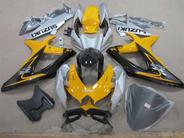 Affordable 2008-2010 Yellow White Black Suzuki GSXR600 Motorcycle Fairing Kits Affordable 2008-2010 Yellow White Black Suzuki GSXR600 Motorcycle Fairing Kits