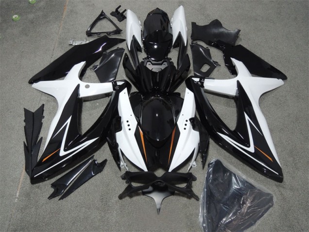 Affordable 2008-2010 Black White Suzuki GSXR600 Bike Fairings Affordable 2008-2010 Black White Suzuki GSXR600 Bike Fairings