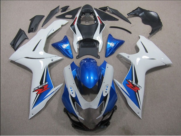 Affordable 2011-2021 White Blue Suzuki GSXR600 Motorbike Fairing Kits Affordable 2011-2021 White Blue Suzuki GSXR600 Motorbike Fairing Kits