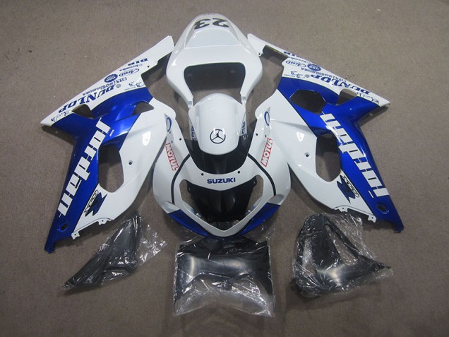 Affordable 2001-2003 White Blue Motul Suzuki GSXR750 Motorcycle Fairing Kit Affordable 2001-2003 White Blue Motul Suzuki GSXR750 Motorcycle Fairing Kit