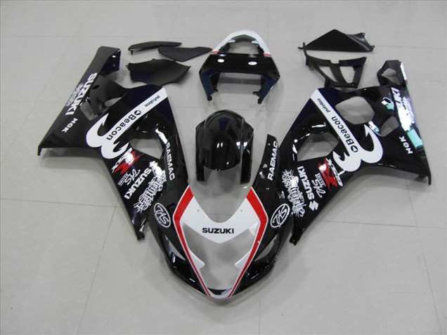 Affordable 2004-2005 Black Red Beacon Suzuki GSXR750 Motorbike Fairings Affordable 2004-2005 Black Red Beacon Suzuki GSXR750 Motorbike Fairings