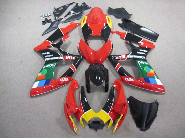 Affordable 2006-2007 Red Black Green Suzuki GSXR750 Replacement Fairings Affordable 2006-2007 Red Black Green Suzuki GSXR750 Replacement Fairings
