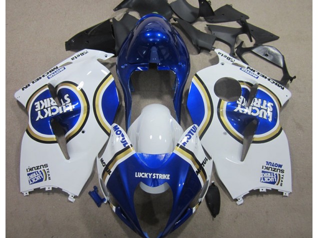 Affordable 1996-2007 White Lucky Strike Blue Motul Suzuki GSXR1300 Hayabusa Motorbike Fairings Affordable 1996-2007 White Lucky Strike Blue Motul Suzuki GSXR1300 Hayabusa Motorbike Fairings